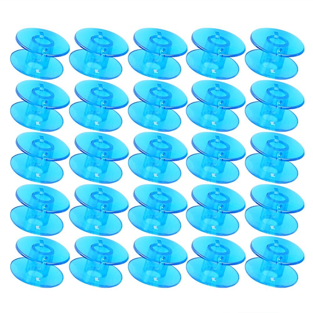 25pcs With Organizer Empty Bobbins Plastic Replacement Bobbins Accessories Plastic Spool  DIY Sewing