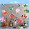 Ocean Theme Childrens Birthday Decor Wall Decals With Starfish Turtles Sharks Design For Kids Party Event