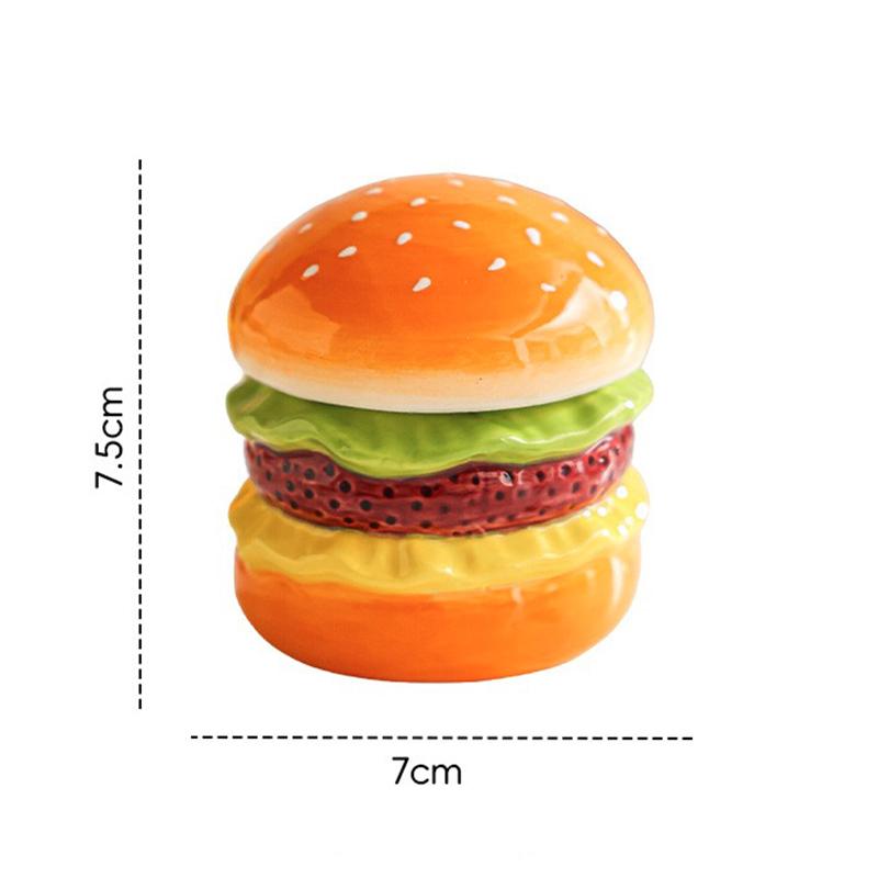 

Креативная подставка для зубочисток в виде гамбургера, керамическая коробка для зубной нити, настольное украшение 1 Piece