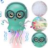 LED Dancing Funny Jellyfish Toy Smart Obstacle Avoidance Interactive Moving Toy Light Up Music Toy for Office Desk Decor