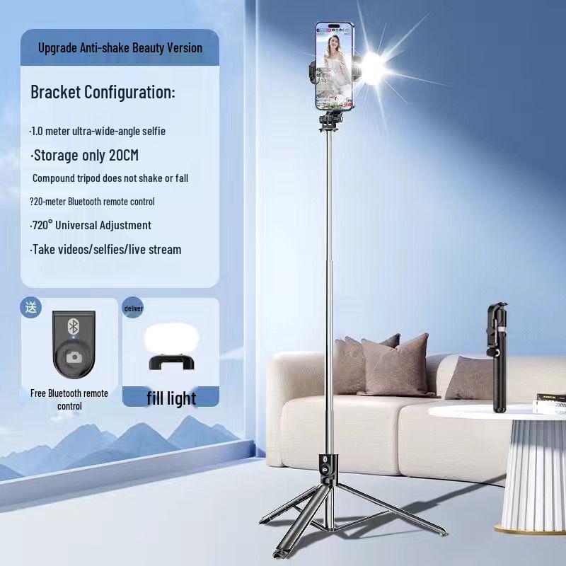 Universal Multifunctional Bluetooth Selfie Stick Tripod for Mobile Phones