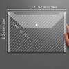10 Pcs A4 File Bag Clear Document Bag File Folders Document Holders Easy to Use Document Folders School Office Supplies