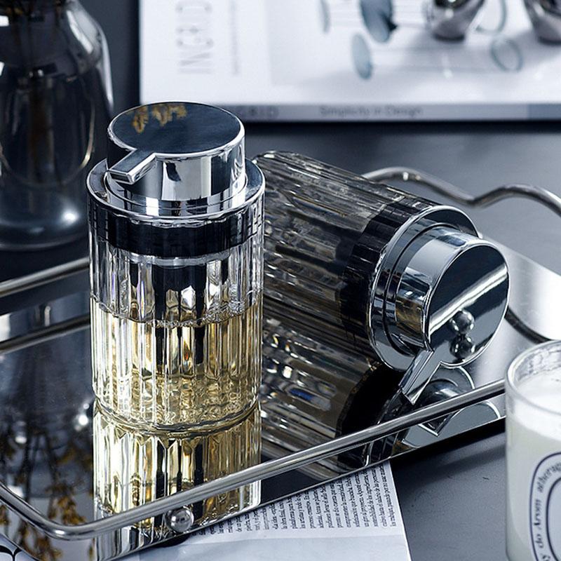 Push-type Soap Dispenser Plastic Press Foaming Bottle Shampoo Shower Gel Container Liquid Sparkling Bottle Bathroom Supplies