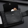 Men's Leather Zipper Wallet: Large Capacity Card Holder with Coin Purse