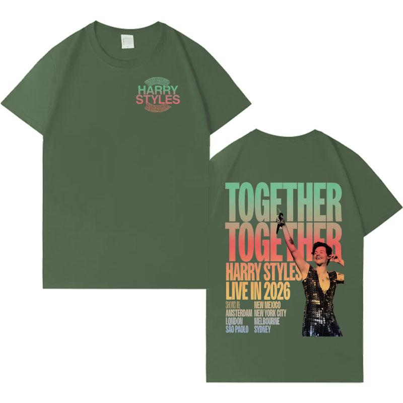 

2026 Singer Harry Styles Trendy Graphic Album Tshrits Aesthetic Cotton T Shirt Mens Women Oversized Casual Tee Shirt Fans Gift 4XL