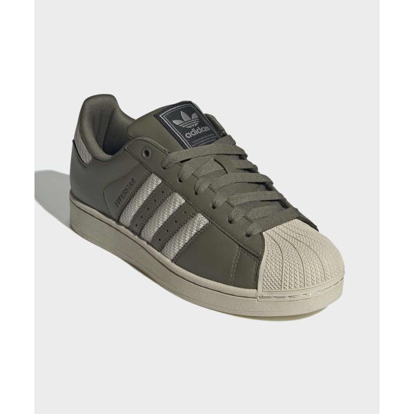 adidas Superstar 2 Dunkles Khaki Unisex-Sneakers Grün Mittel-Dunkel-Khaki Bliss JQ3181