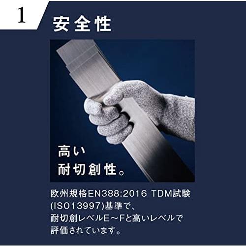 Panasonic Tungsten Cut-resistant Gloves (with Rubber Palm Coat) L Size Highest Level of Cut Resistance Created from Incandescent Light Bulb Filament T