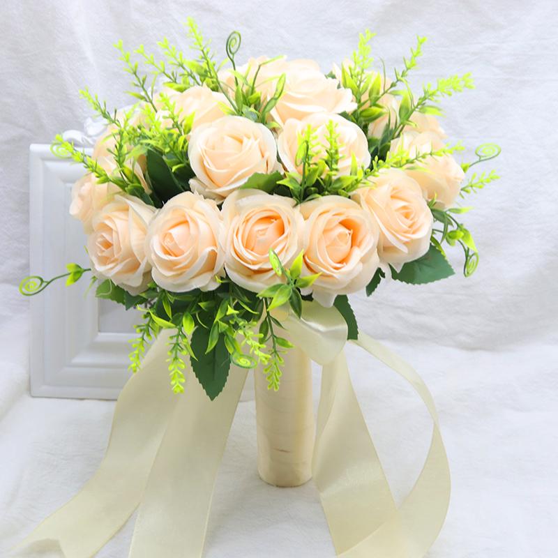 Korean Style Bridal Bouquet for Weddings - Artificial Flower Ball for Bridesmaids & Photo Props