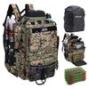 Goture 45L Rucksack mit großer Kapazität zum Angeln, Wasserdichte Ködertasche mit 4 Köderboxen, Rutenhalter-Aufbewahrung, Angelzubehör-Geschenk für Männer