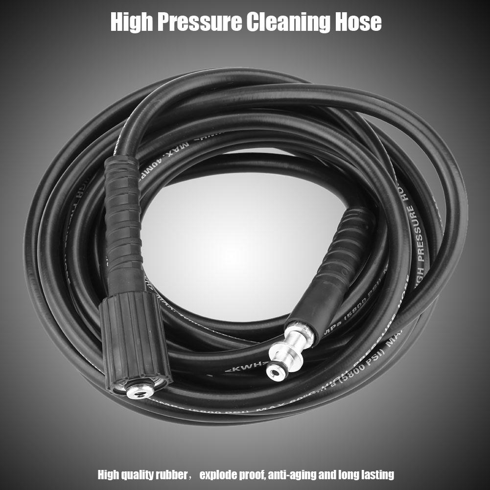 8M 5800PSI High Pressure Cleaning Cleaner Car Washing Replacement Hose Black Color