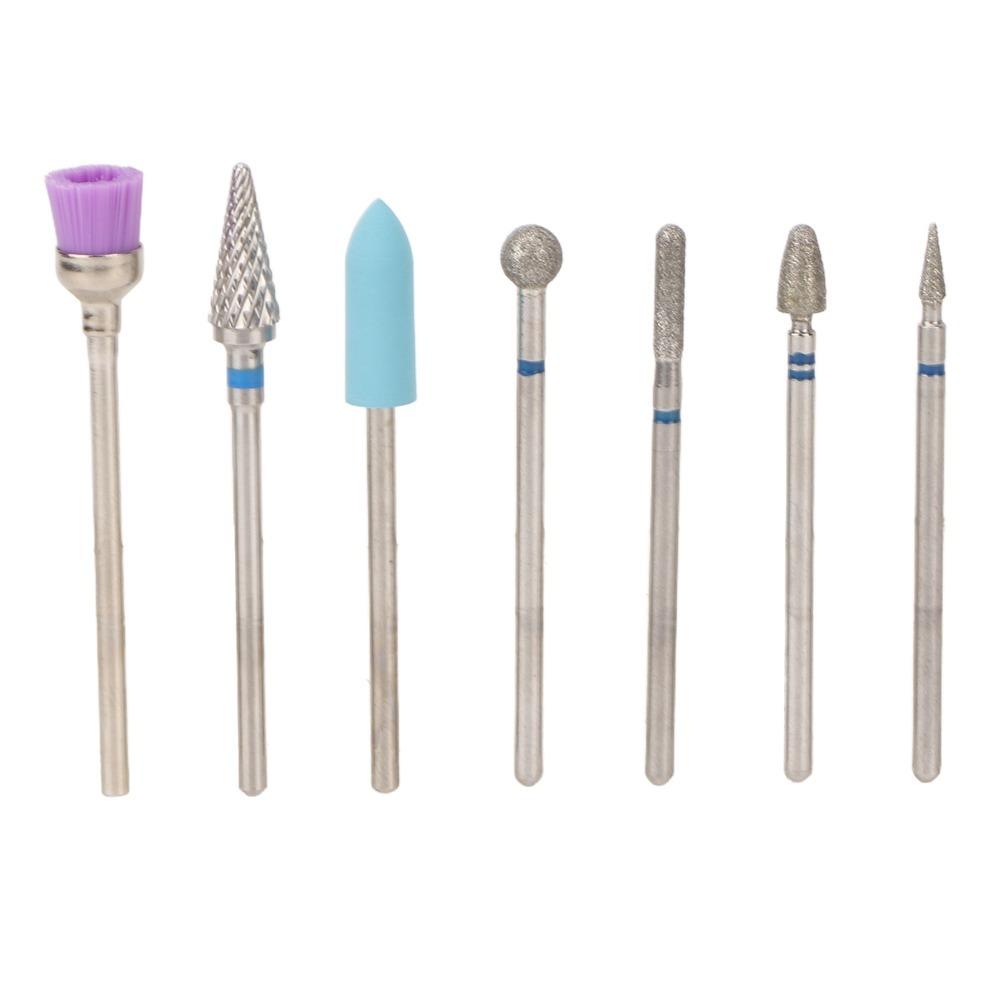 7pcs Fast Removal Function Multi-function Nail Grinding Heads Home Salon