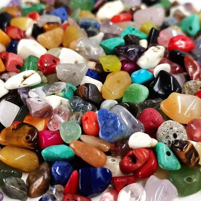 20/40/60 margele de piatră naturală zdrobită în mai multe culori, margele de rocă neregulate de 5 mm până la 8 mm, găuri, brățări DIY, coliere, cercei, bijuterii