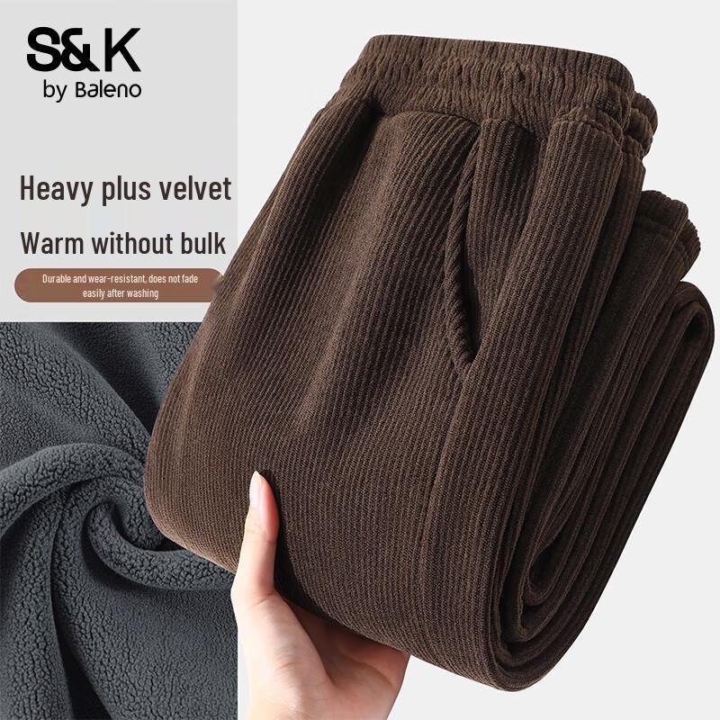 

Жіночі вельветові штани прямого крою на флісовій підкладці Baleno S&K S