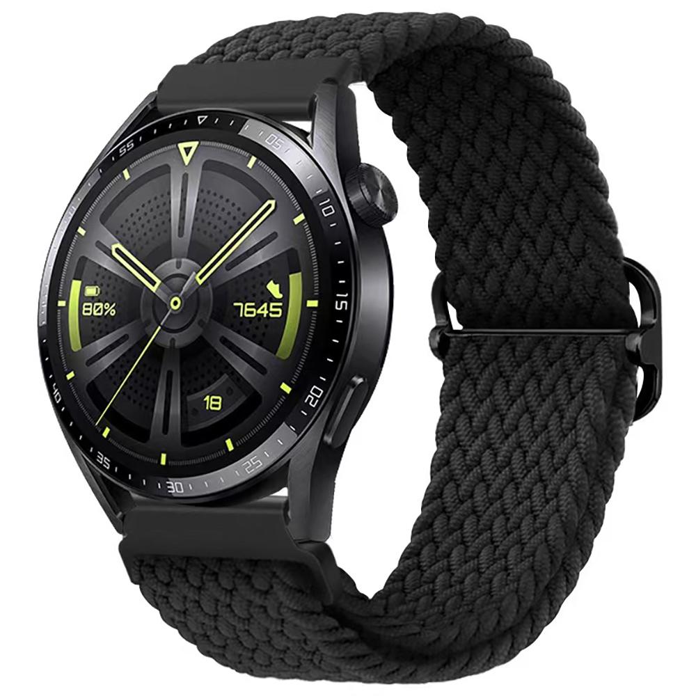 22mm Nylon-Schlaufenarmband für Samsung Watch 46mm/Gear S3/3/4/5/6/7/Huawei Watch GT/2/3/GT5 Pro 46mm Geflochtenes Armband für Amazfit GTR