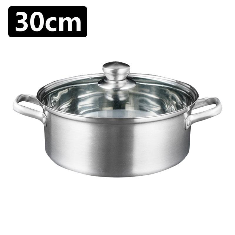 Chinesischer Hot Pot 304 Edelstahl Induktionskochfeld Gasherd Kompatibel Küchengeschirr Suppentopf Zweigeteilt