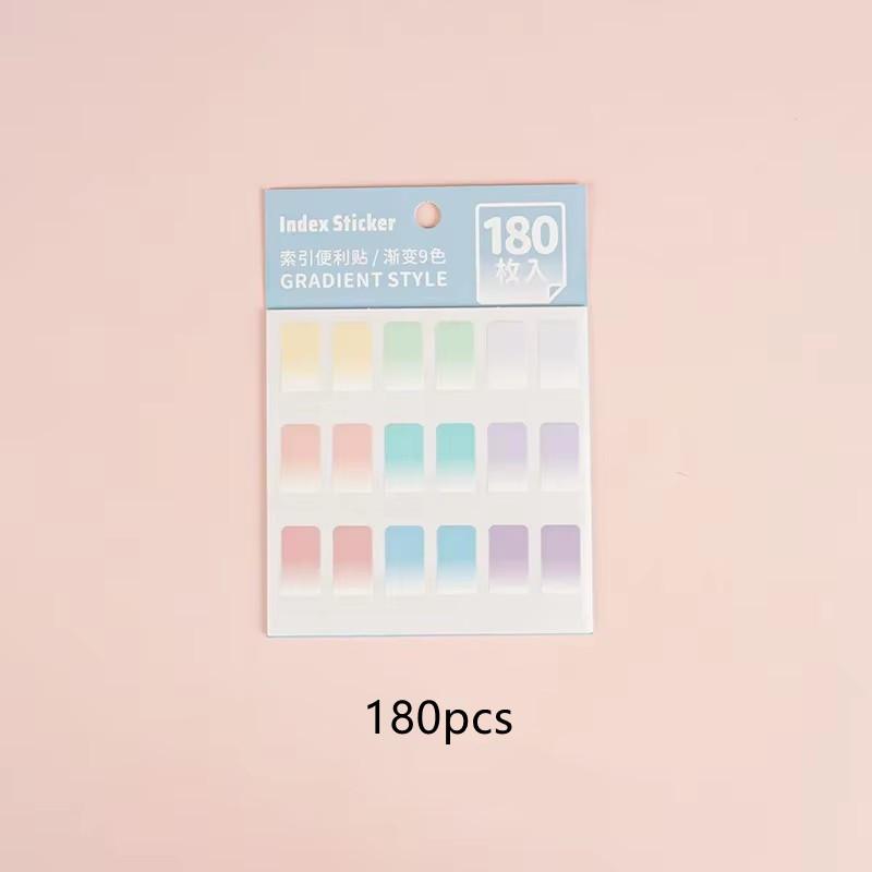Gradient Color Index Sticker Innovative Quick Drying Anti-scratch Sweatproof Water Proof Student Stationery Label Stickers