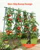 Garden Stakes, 50 Pack, 1170 Mm, Plastic Coated Metal Tomato Stakes, Garden Sticks for Plants Support, with Pointed End and Non-Slip Bumps for Growing