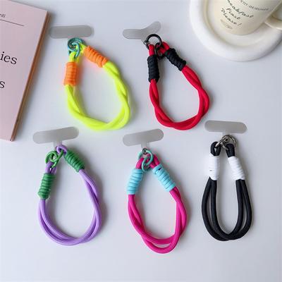 Cinturino da polso per telefono, ciondolo, accessori di lusso per cellulari con toppa, cordini per chiavi, braccialetto squisito, gioielli per telefono, portachiavi in corda