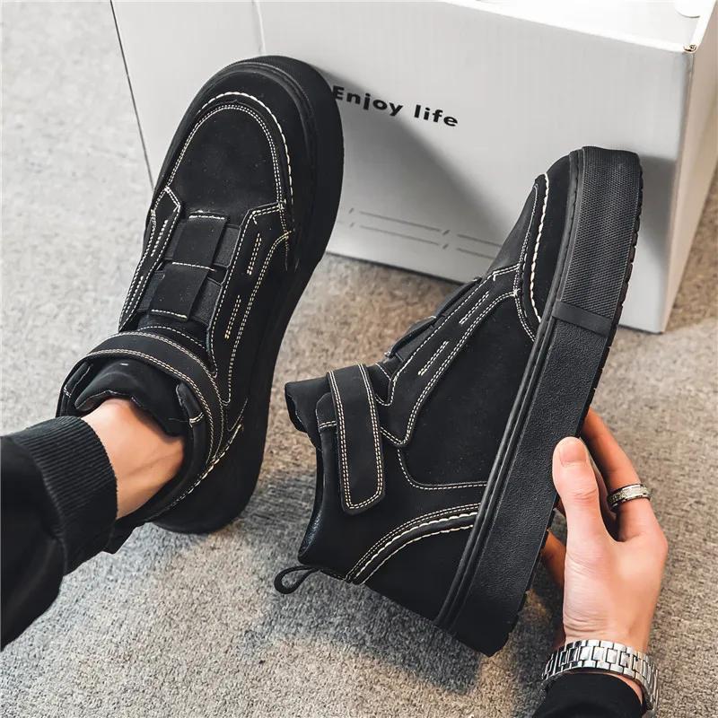 Men's High Top Retro Board Shoes Autumn Winter Trend Versatile Flats Sports Shoes Outdoor Street Casual Shoes