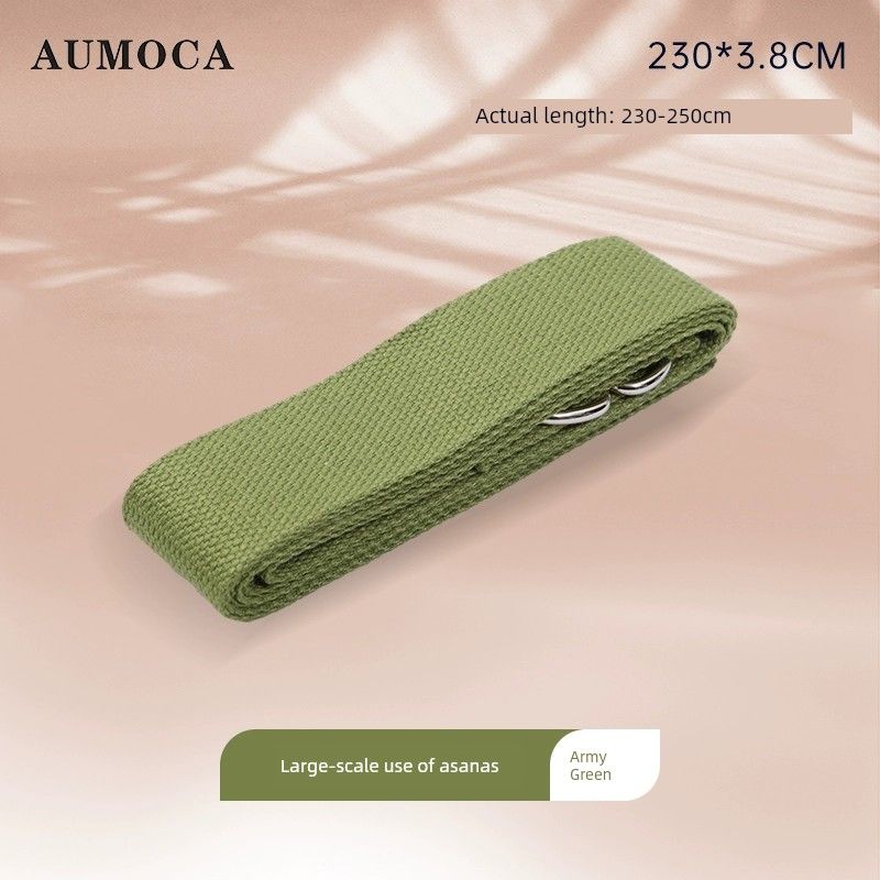

Stretch Belt Non-Elastic Yoga Rope Yoga Iyengar Auxiliary Strap Stretch Open Back Rope Ratchet Tie down Traction Professional [Extended 2.3M] Army Green