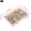 50pcs/box Hinges + 200 Screws Iron Gold Silver Black Bronze 4 Holes Durable Furniture Hardware Mini Hinge Decor