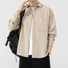 Spring and autumn new men's long-sleeved shirts, men's trendy loose casual versatile shirts, jackets and coats for men