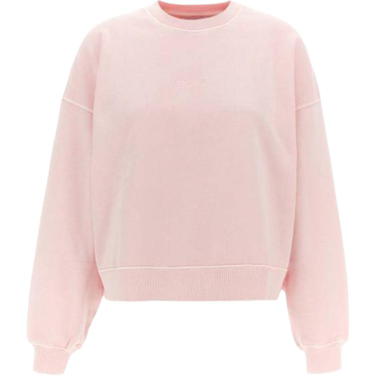 Carhartt WIP Solid Color Drop Shoulder Pullover Crew Neck Long Sleeve Sweatshirt Women Sweatshirt Pink I0345112P7GD