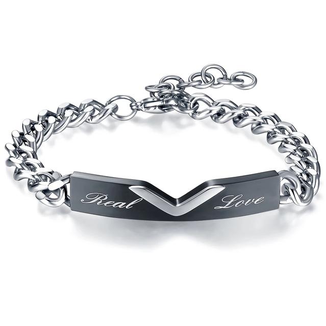 Couple Bracelets Bangles With Stainless Steel Zirocn Zircon Bracelet for Women Men Jewelry Gifts