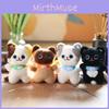 Flauschiger kleiner Katzen-Plüsch-Schlüsselanhänger, ultraweiche Stoffpuppe, Taschenaccessoire