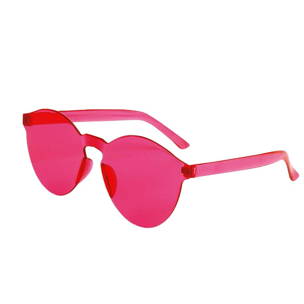 Frameless Transparent Glasses Europe And America Candy Color Couple Sunglasses