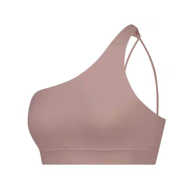 

Fashion Outwear One-Shoulder Vest for Women with Chest Pad Wrapped Chest High Elastic Quick-Drying Sports Intimates Running Yoga Bra Bra Skin powder L