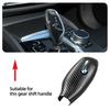 -Car Gear Shift Handle Sticker Carbon Fiber Pattern Protective Cover For BMW M X1 X2 X3 X4 X5 X6 X7 E30 E39 E46 E60 E61 E90 E70