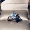 Fashion Horse Eye Rings Color White Zircon Ring Wedding Engagement Jewelry for Women