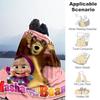 1pc Masha Bear Outdoor Blanket Lightweight Flannel, Soft & Warm, All-Season Use for Sofa, Outdoor, Camping, Living Room034