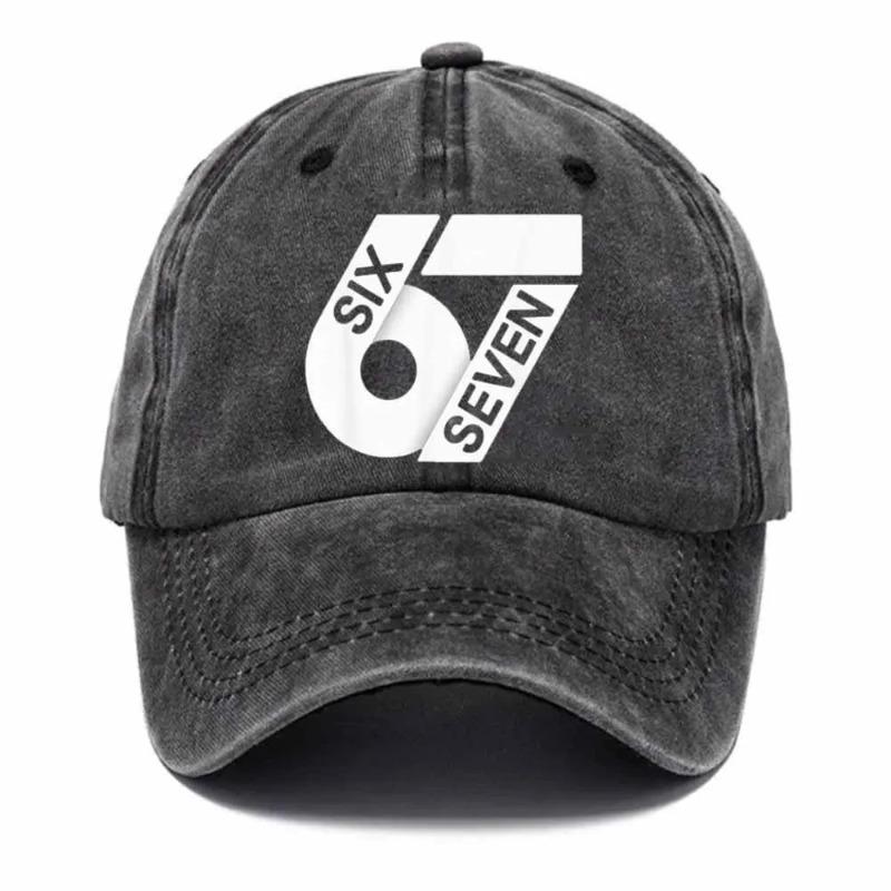 67 Meme Funny Six Seven Sun Baseball Cap Casual Men Adult Hip Hop Hats Print Hiking Fishing Baseball Caps Gift Idea