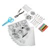 Heat Shrink Plastic Sheet Kit Multipurpose DIY Shrink Art Kit with Hole Punch Pencils Keychains