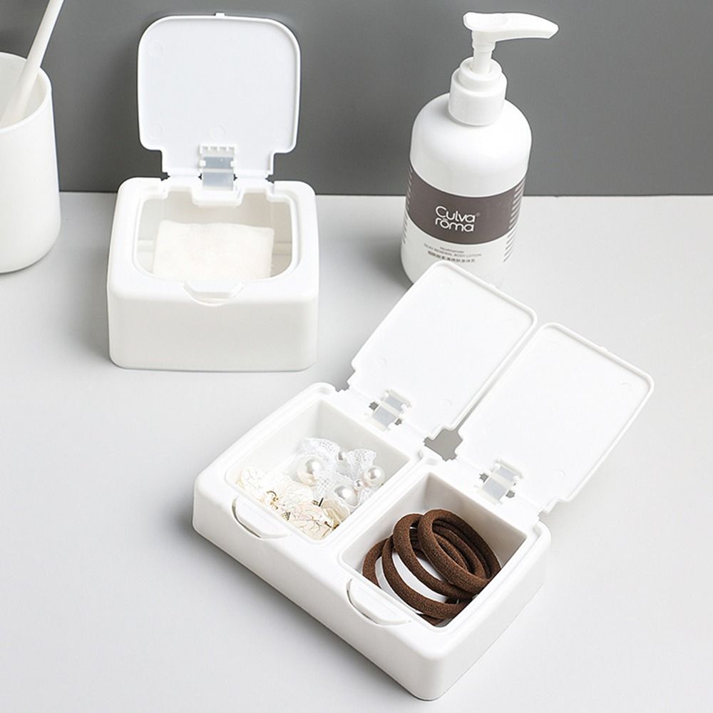 Storage Cotton Swab Holder Cosmetic Cotton Storage Box Toothpick Dispenser Desktop Organizer