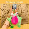 Adorable Plush Cool Quirky Bulging Eye Dragon Keychain For Backpacks And Gifts