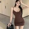 French temperament sexy hottie with chest pad suspender dress women's summer new slim and thin hip-wrapped short skirt