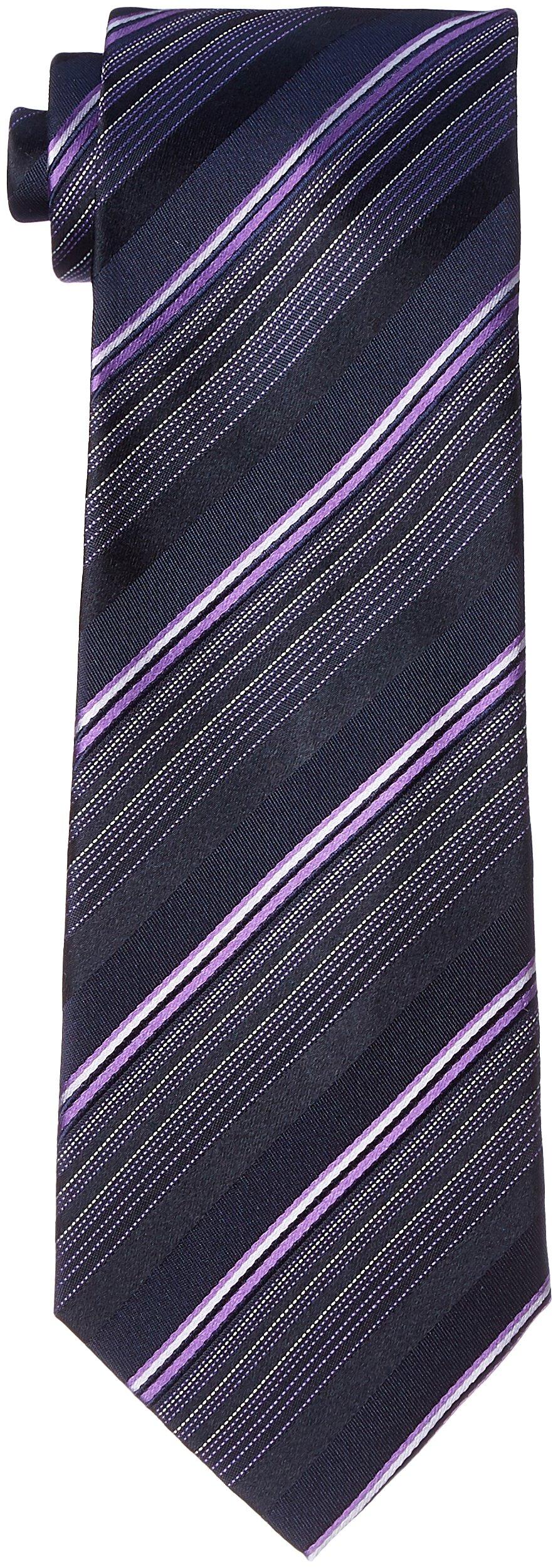[Hiroko Koshino Homme] Striped Necktie 003254-20000-3006 02 Navy base, blue and purple stripes FREE