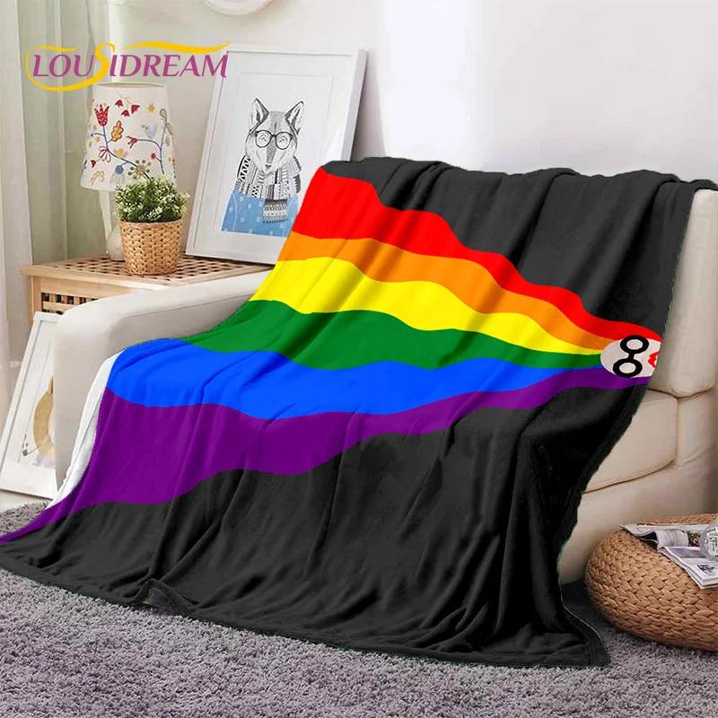 Rainbow Colour Illusion Cartoon Soft Flannel Blanket for Beds Bedroom Sofa Picnic,Throw Blanket for Cover Outdoor Leisure Gift