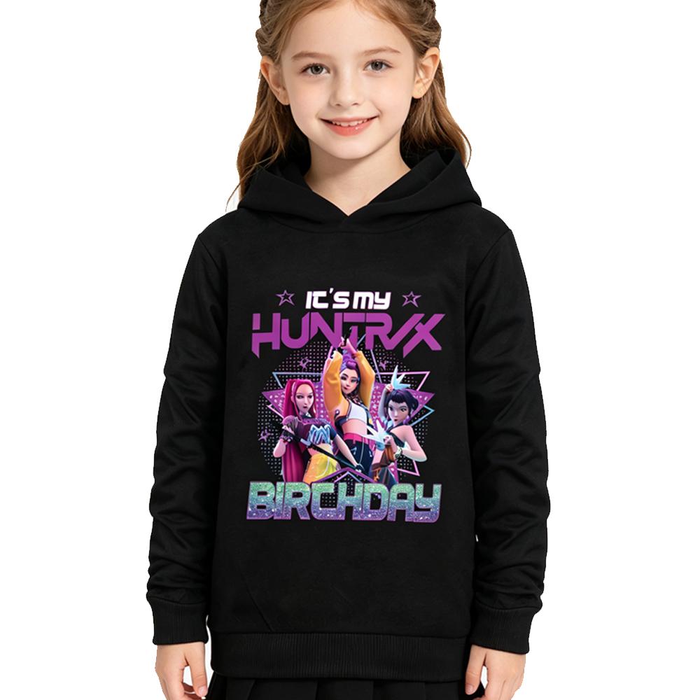 KPop Demon Hunters Huntrix Hoodie Kids Clothes Princess Girls Clothes Fashion Kids Clothes Spring And Autumn Sweatshirt Tops 100cm