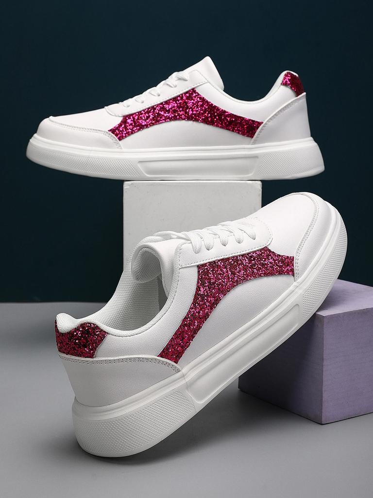 Fashion SYTK Original Couple Style Fashionable Glossy Decorative Board Shoes, Leather Surface, Anti Slip, Women's Versatile Casual Shoes