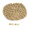 10 Speed Bicycle Chains Fully Plated Gold 116 Links Bike Chains for Road Mountain Bikes