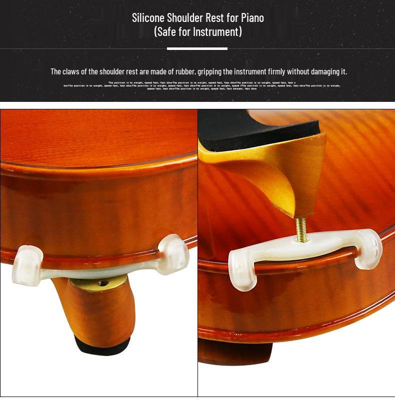 Petz Adjustable Solid Wood Violin Shoulder Rest for Sizes 1/2-4/4