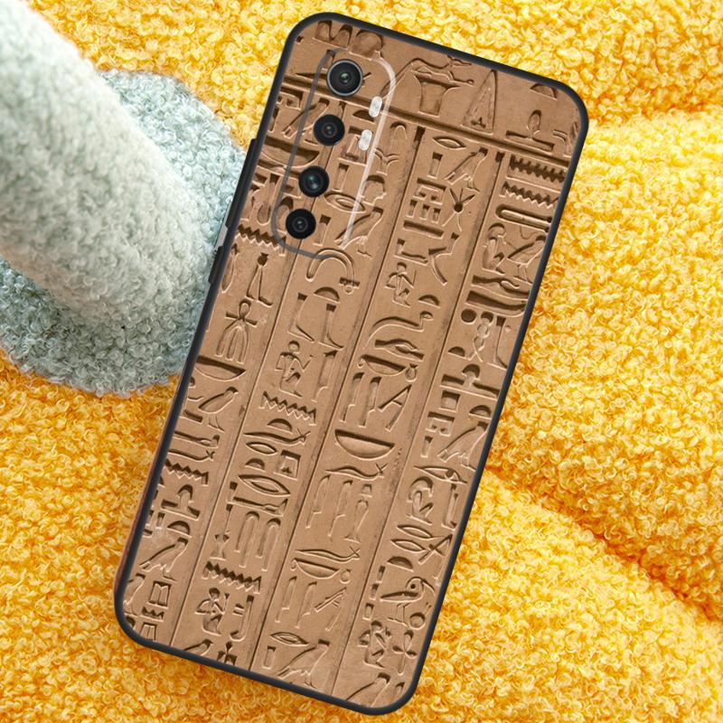Egyptian Hieroglyphics Symbols Case For Xiaomi 13T 14T 15T 14 15 Ultra 17 Pro Max Cover For POCO F8 F7 X7 Pro F5 F6 X5 X6