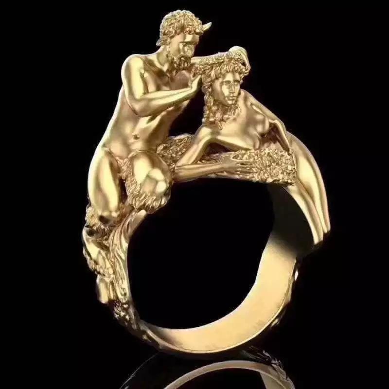 Popular Fashion Rings with Exquisite Creativity, Multi Person Couples' Palm Sized Beauties, Exaggerated Series of Character Rings