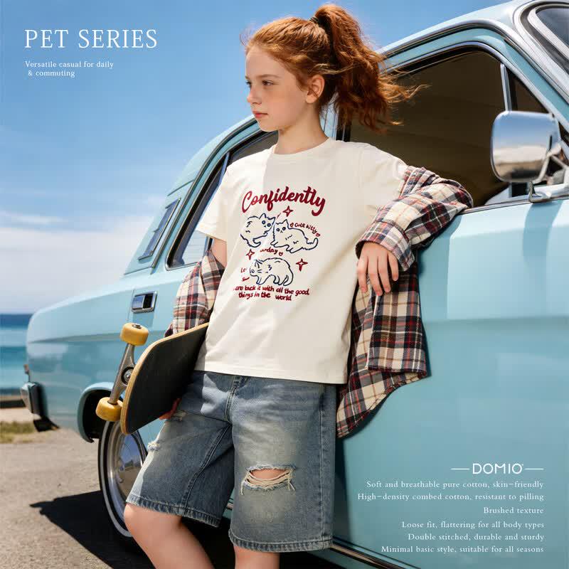 Girls' Summer Casual Short Sleeve T-Shirt