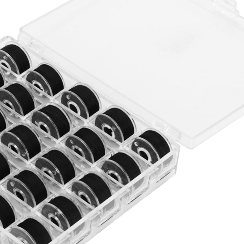 

25Pcs Plastic Side PreWound Bobbins Clear Storage Sewing Thread Embroidery Thread Home Embroidery