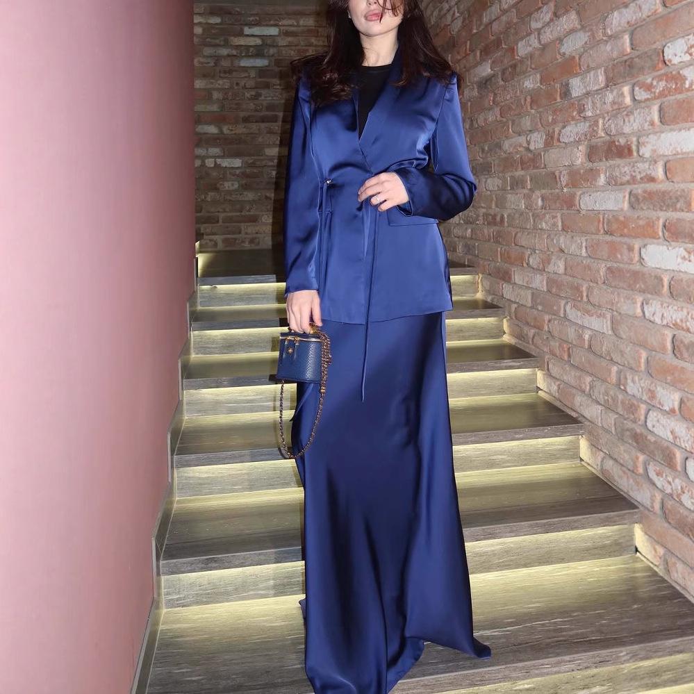 Women's Autumn Light Luxury Solid Color Suit - European & American Style